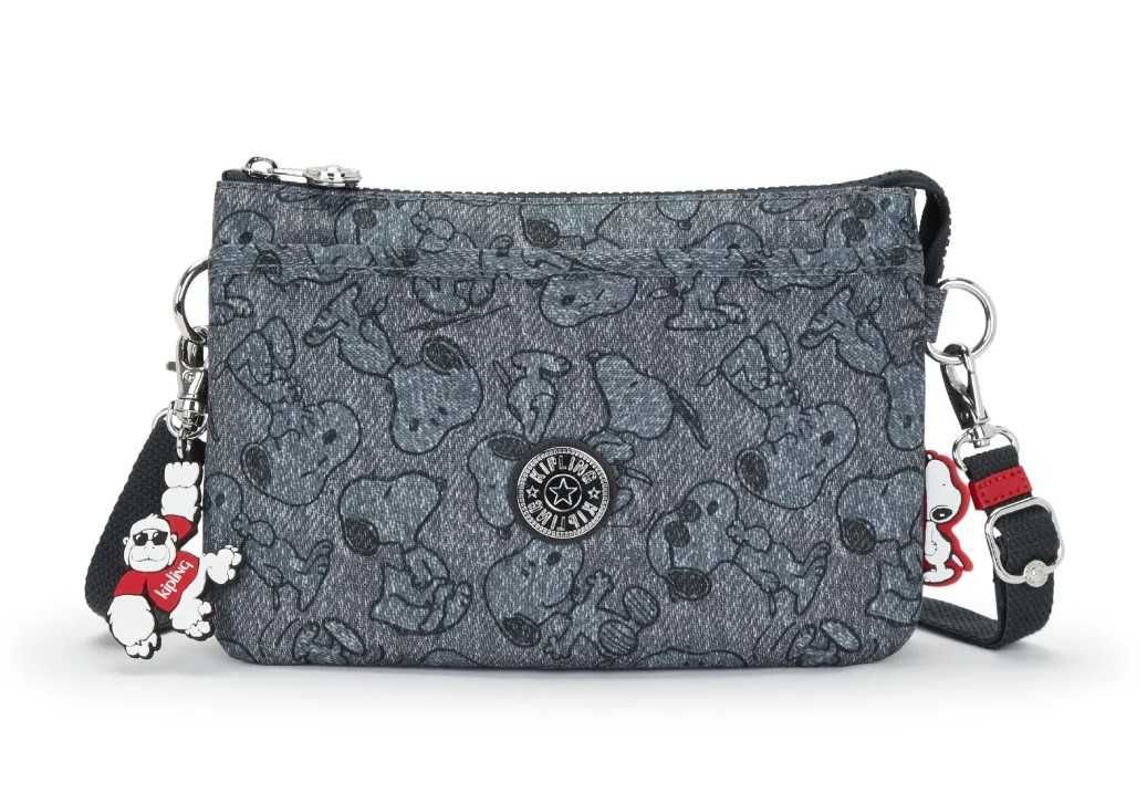 Kipling - Túi đeo chéo Riri Mid Denim Printed