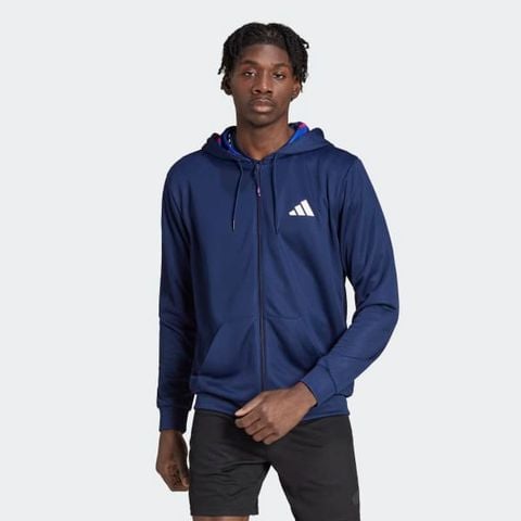 adidas - Áo khoác có mũ trùm đầu Nam Train Essentials Seasonal Training Full-Zip Jacket