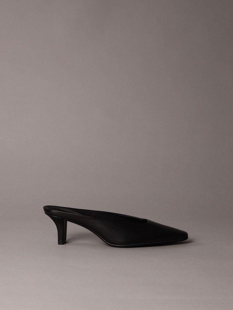 Calvin Klein - Giày cao gót CK nữ Heel Mule Pump Leather