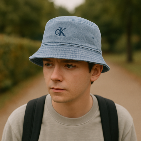 Calvin Klein - Nón rộng vành CK nam Small Monogram Bucket Hat