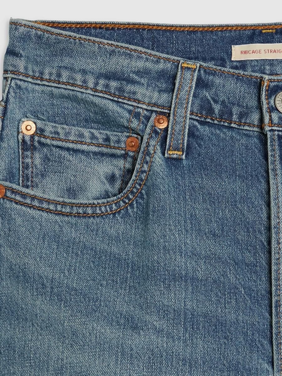 Levi's - Quần jeans ống đứng nữ Ribcage Straight Ankle Cotton Linen Jeans