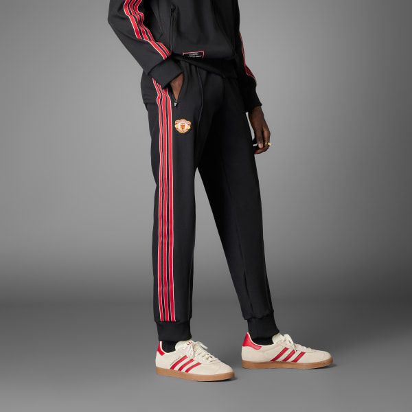 adidas - Quần dài đá banh Nam Manchester United Terrace Icons Track Pants