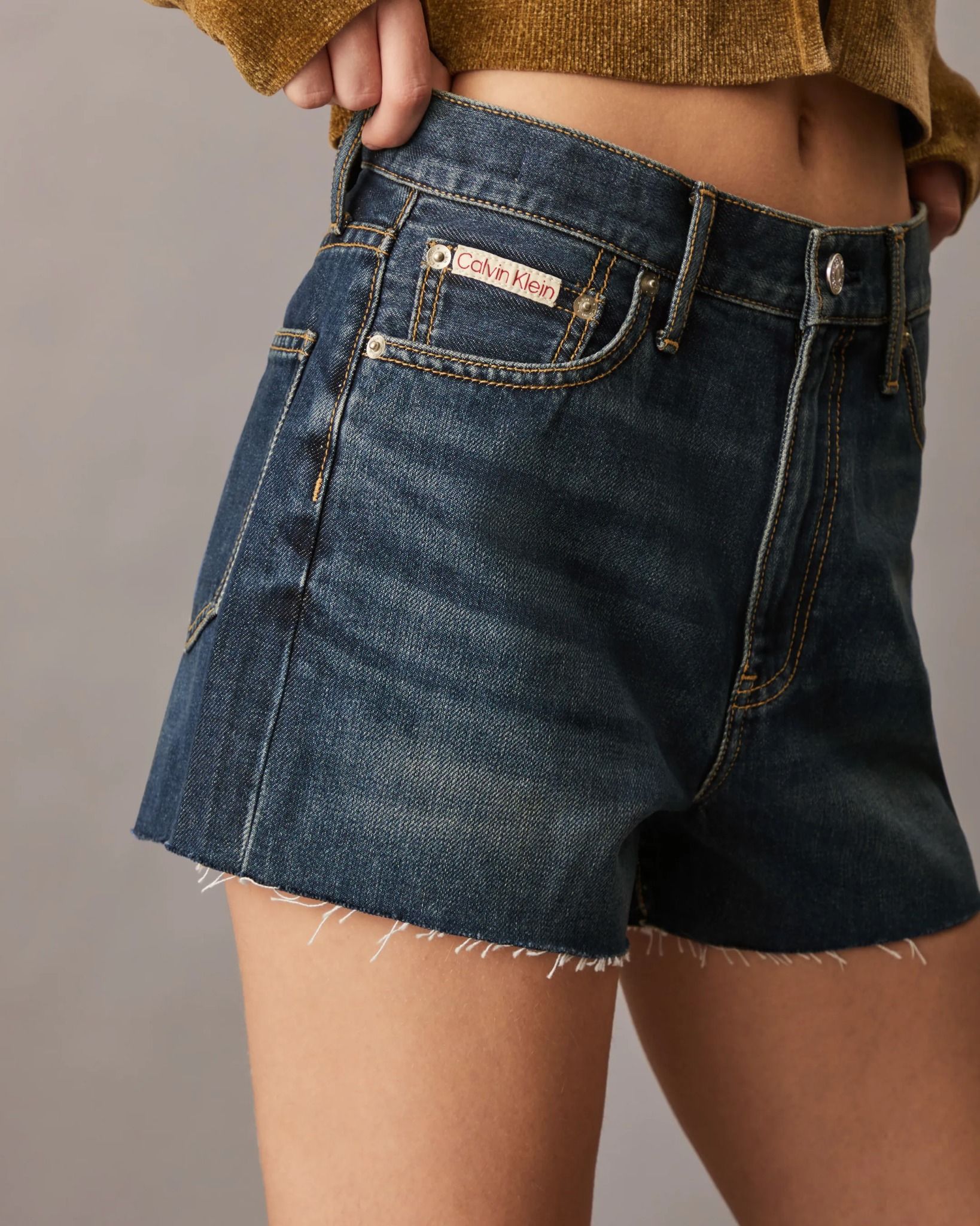 Calvin Klein - Quần jeans ngắn CK nữ Highrise Denim Shorts