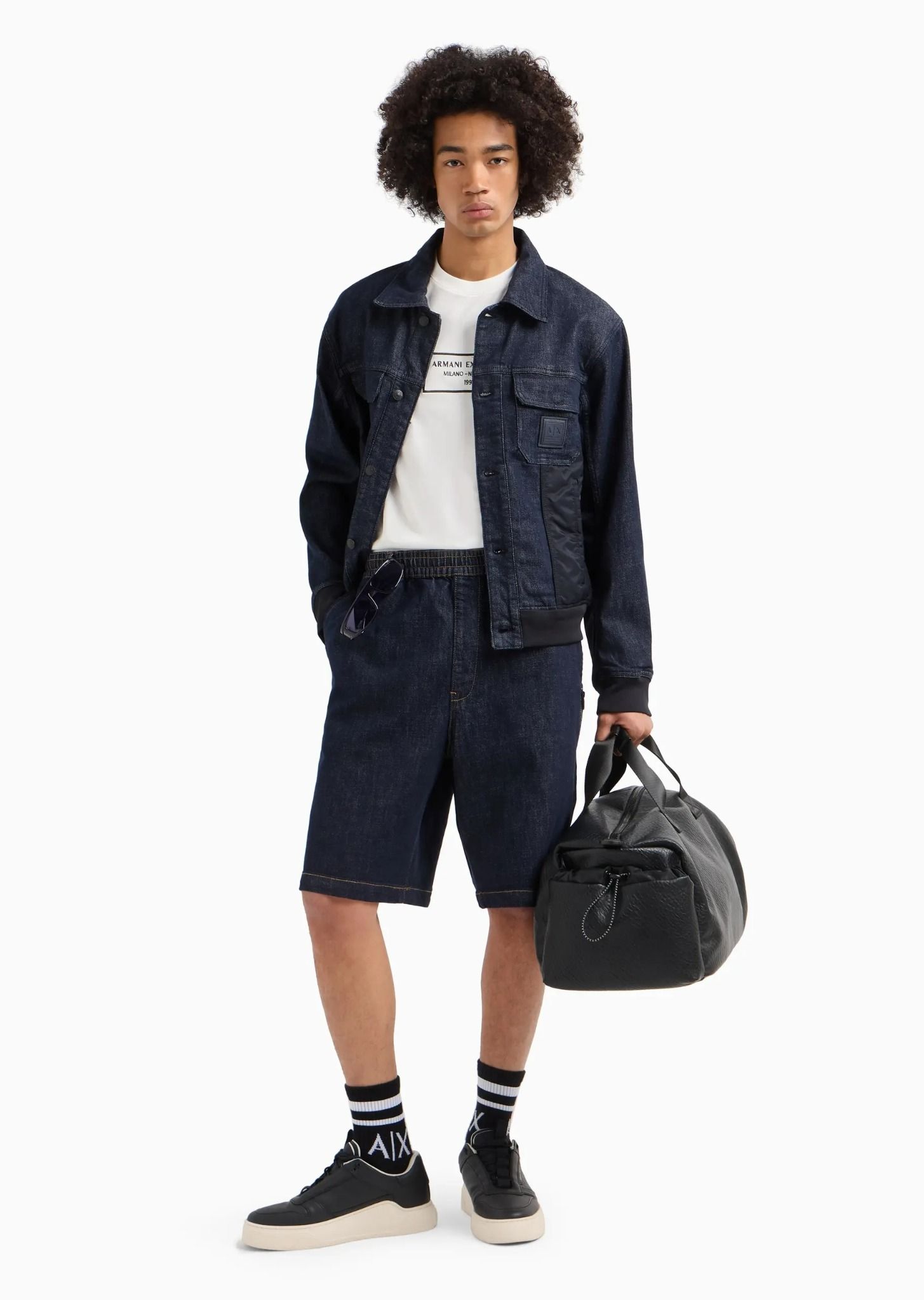 Armani Exchange - Áo khoác jeans nam Ax Denim Blouson Jacket