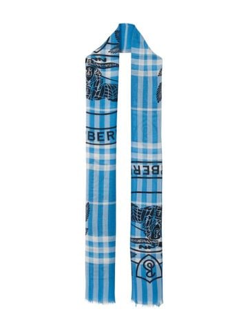 Burberry - Khăn choàng nam nữ montage-print frayed-edge scarf