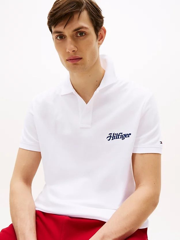 Tommy Hilfiger - Áo polo tay ngắn nam Regular Fit Logo Embroidery Polo Shirt