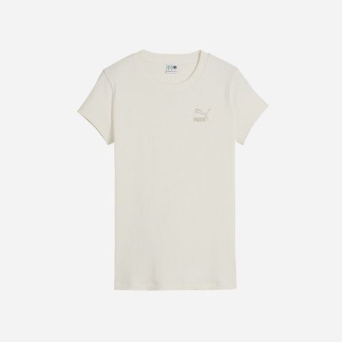 Puma - Áo thun nữ Classics Ribbed Slim Tee Lifestyle