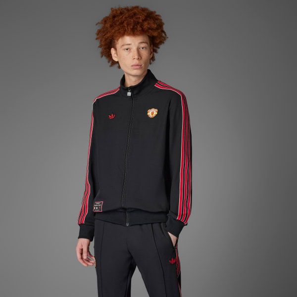 adidas - Áo khoác đá banh Nam Manchester United Terrace Icons Track Top