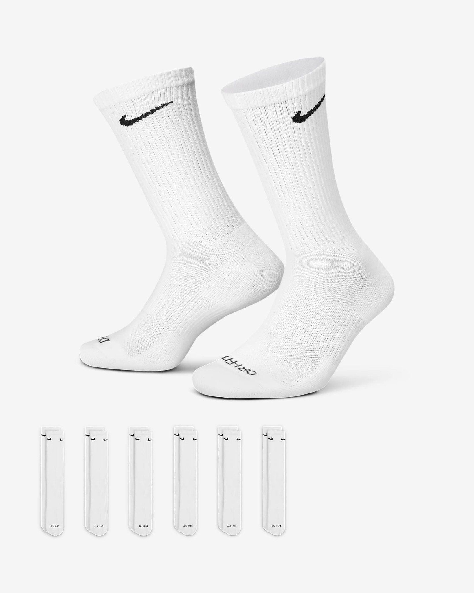 Nike - Bộ sáu đôi Vớ thể thao Nam Everyday Plus Cushioned Training Crew Socks (6 Pairs)