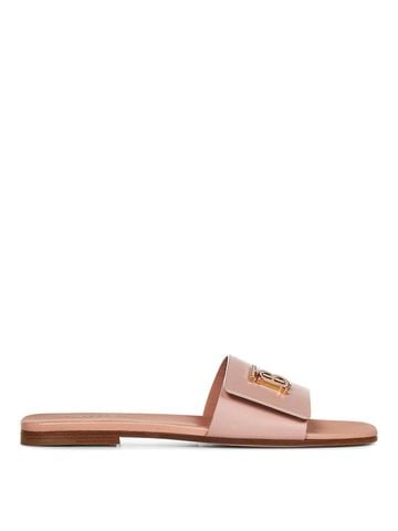 Burberry - Dép quai ngang nữ Powder Pink TB Monogram Flat Sandals