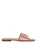 Burberry - Dép quai ngang nữ Powder Pink TB Monogram Flat Sandals