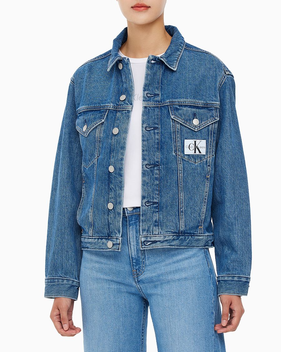 Calvin Klein - Áo khoác jeans nữ Washed Denim Jacket