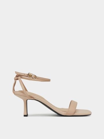 Tommy Hilfiger - Giày cao gót nữ Leather Knots Kitten Sandal