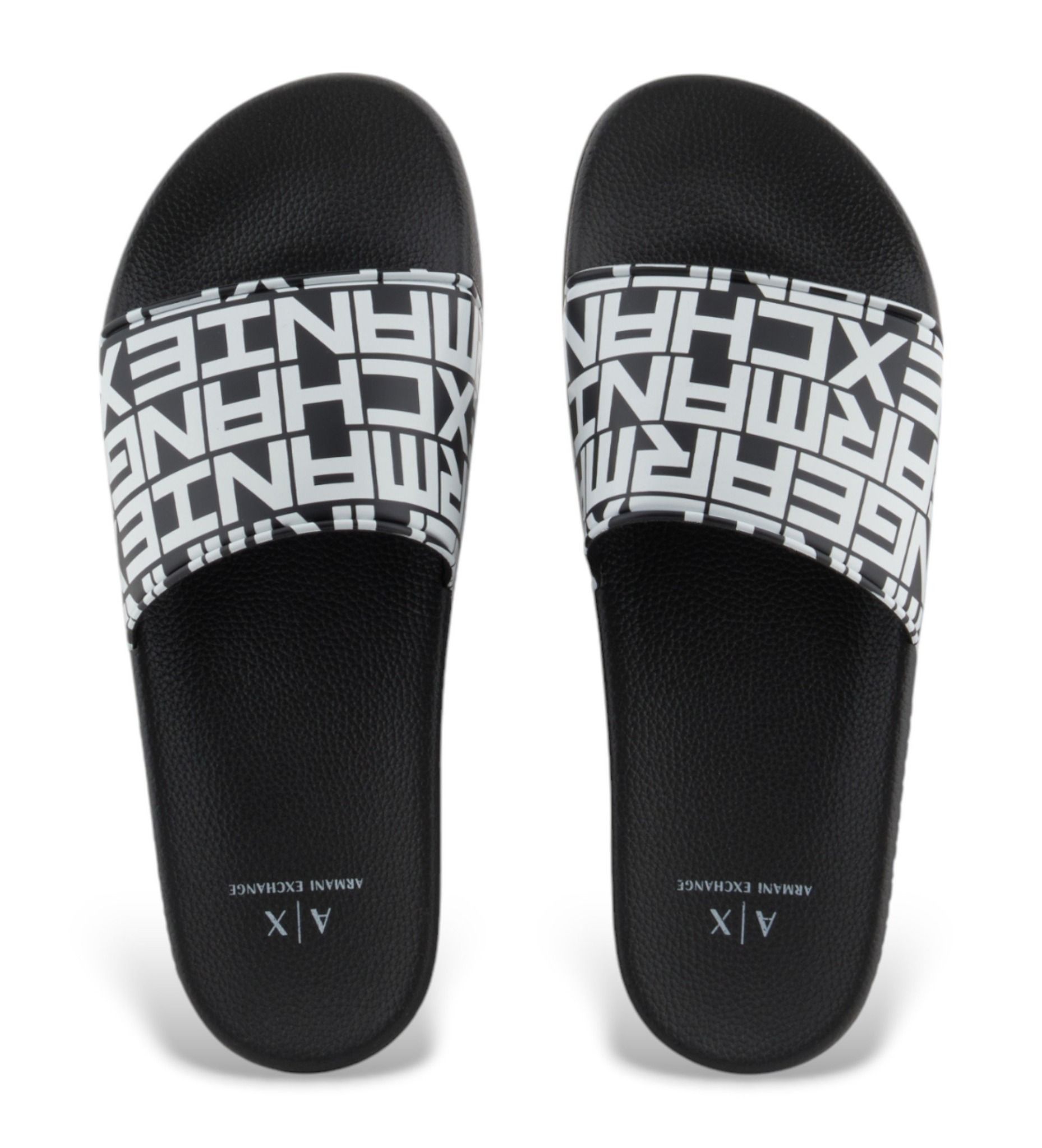 Armani Exchange - Dép quai ngang nam Ax Flip-flops logo black