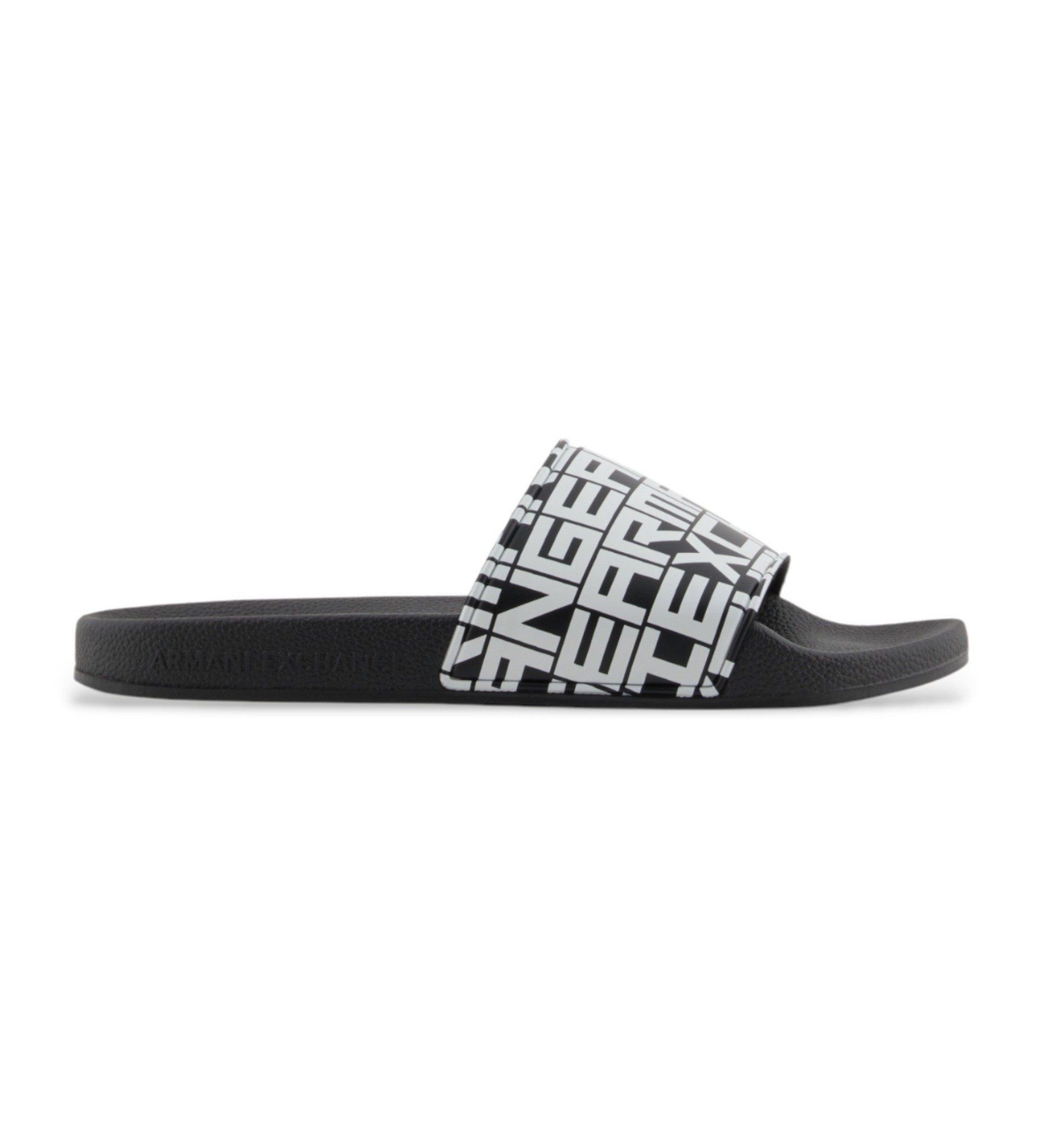 Armani Exchange - Dép quai ngang nam Ax Flip-flops logo black