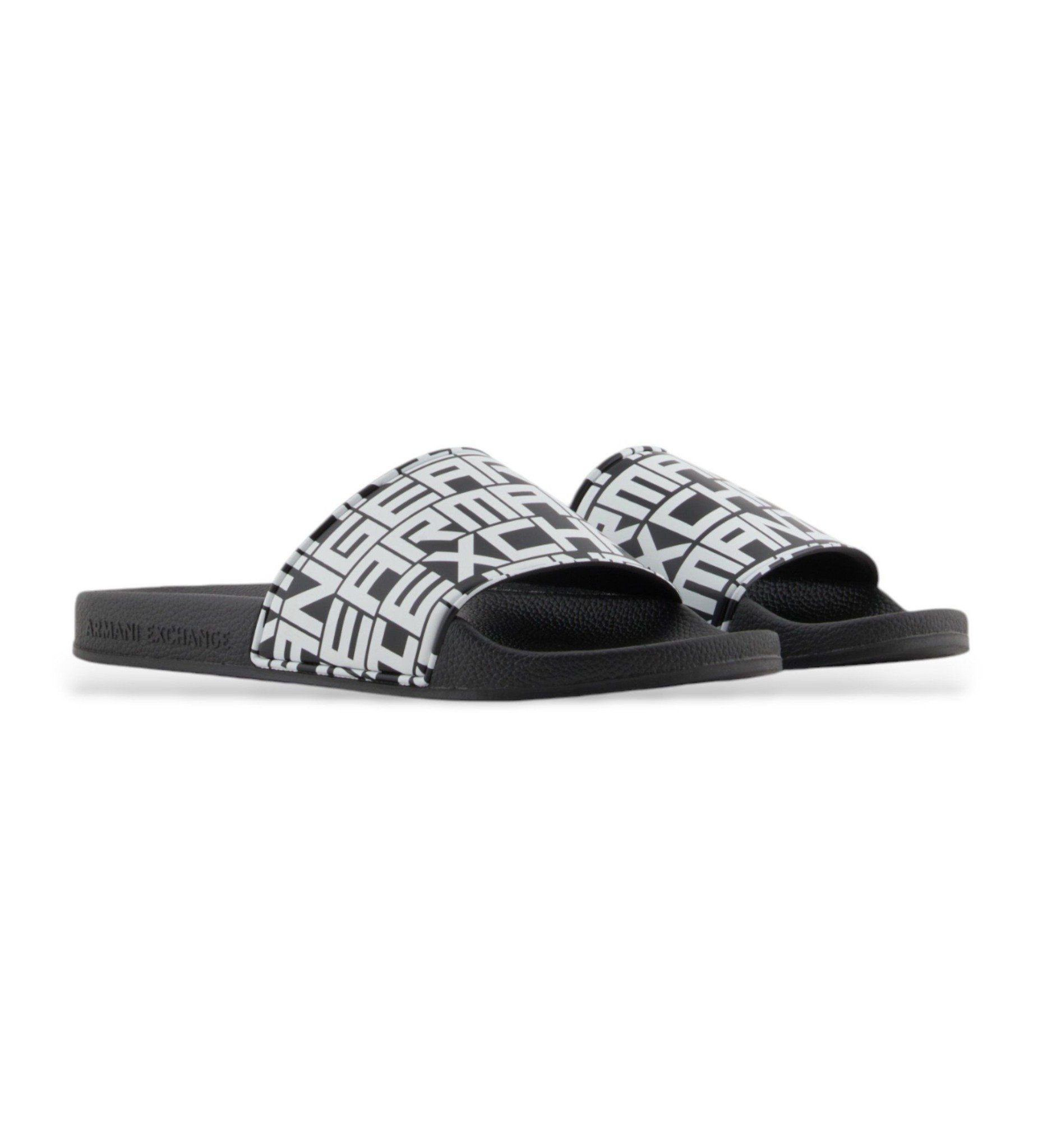 Armani Exchange - Dép quai ngang nam Ax Flip-flops logo black