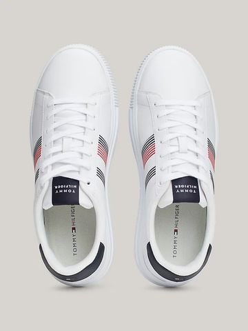 Tommy Hilfiger - Giày thời trang nam Contrast Heel Leather Trainers - 4