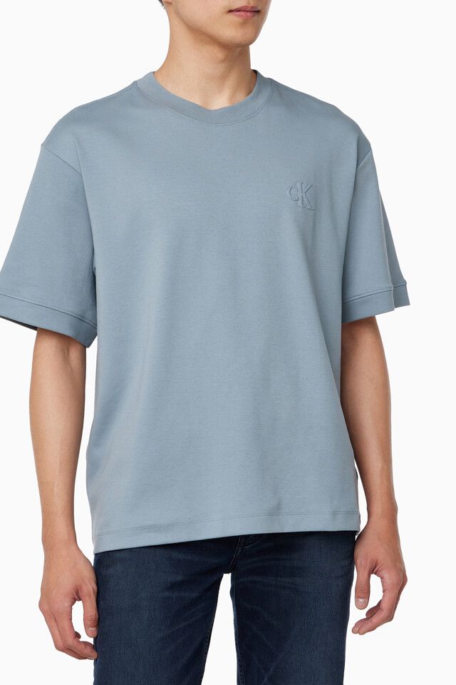 Calvin Klein - Áo thun thời trang CK nam Premium Interlock Tee