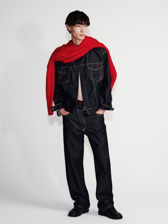 Calvin Klein - Khăn choàng dệt kim CK nam Merino Wool Cable Knit Scarf