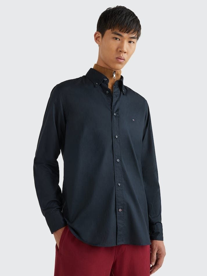 Tommy Hilfiger - Áo sơ mi tay dài nam Core Flex Poplin