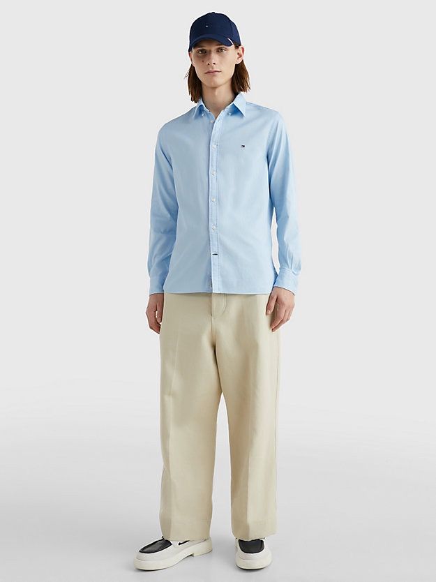 Tommy Hilfiger - Áo sơ mi tay dài nam Flex Poplin Dobby Shirt