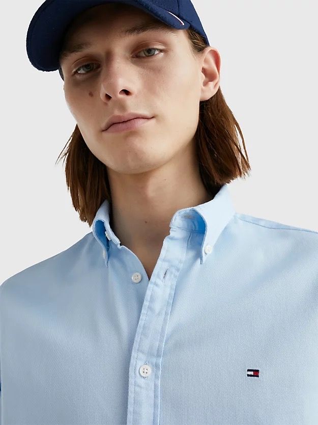 Tommy Hilfiger - Áo sơ mi tay dài nam Flex Poplin Dobby Shirt