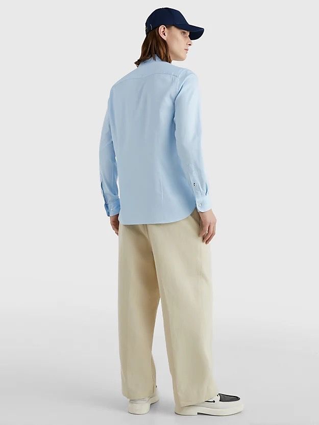 Tommy Hilfiger - Áo sơ mi tay dài nam Flex Poplin Dobby Shirt