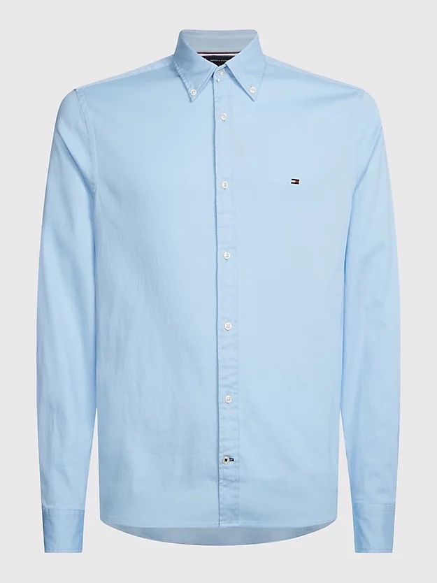 Tommy Hilfiger - Áo sơ mi tay dài nam Flex Poplin Dobby Shirt