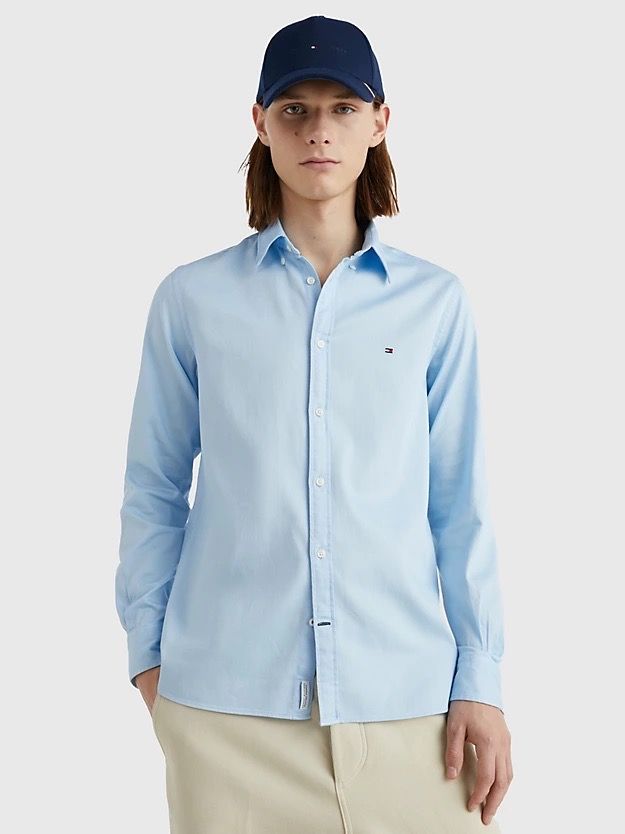 Tommy Hilfiger - Áo sơ mi tay dài nam Flex Poplin Dobby Shirt