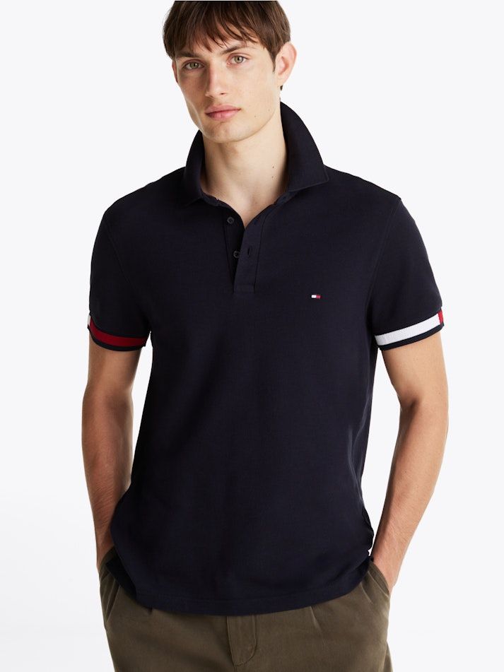 Tommy Hilfiger - Áo polo tay ngắn nam Flag Cuff Slim Polo