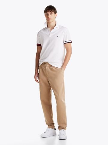 Tommy Hilfiger - Áo polo tay ngắn nam Flag Cuff Slim Fit Polo