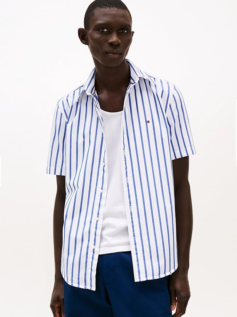 Tommy Hilfiger - Áo sơ mi tay ngắn nam Regular Fit Short Sleeve Poplin Shirt