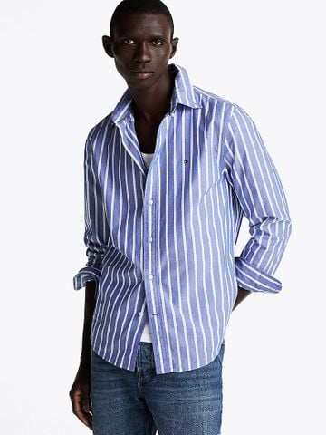 Tommy Hilfiger - Áo sơ mi tay dài nam TH Flex Nautical Stripe Regular Shirt