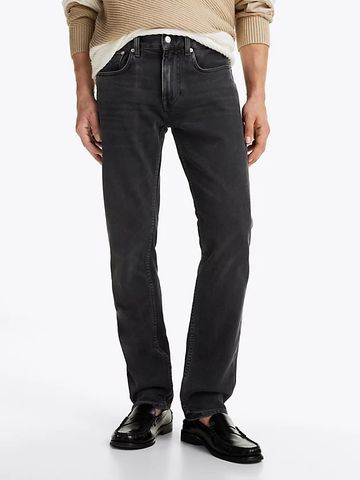 Tommy Hilfiger - Quần jeans ống đứng nam Denton Black Straight Leg Jeans