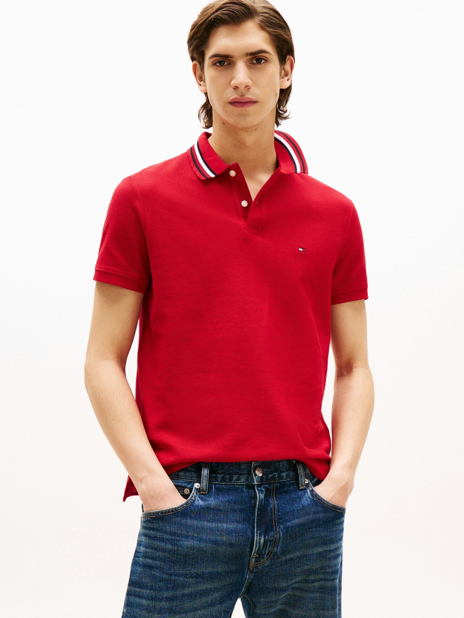 Tommy Hilfiger - Áo polo tay ngắn nam Regular Fit Signature Collar Polo Shirt
