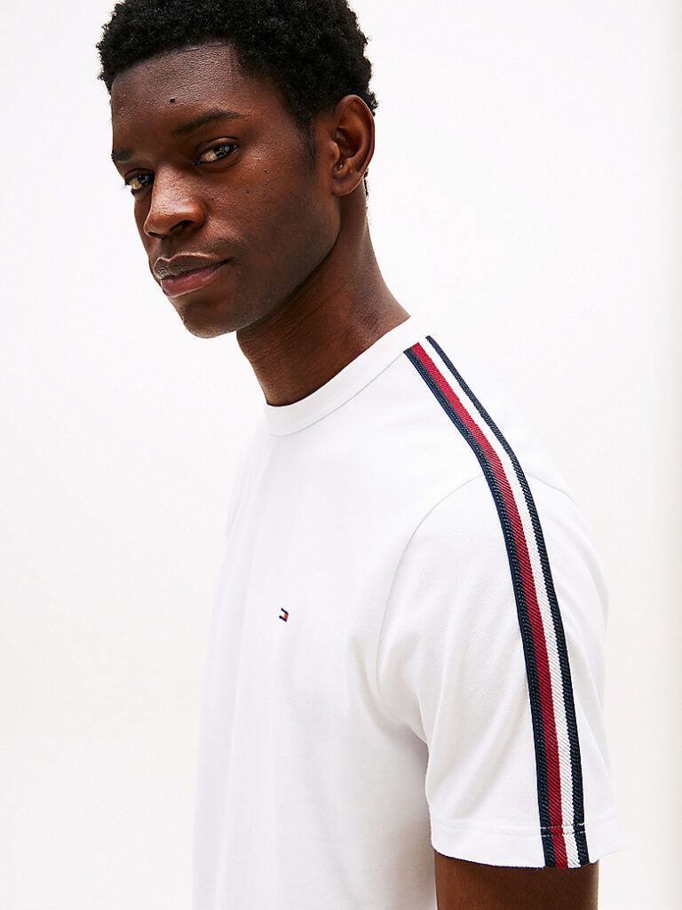 Tommy Hilfiger - Áo thun tay ngắn nam T-shirt Regular Fit Global Stripe