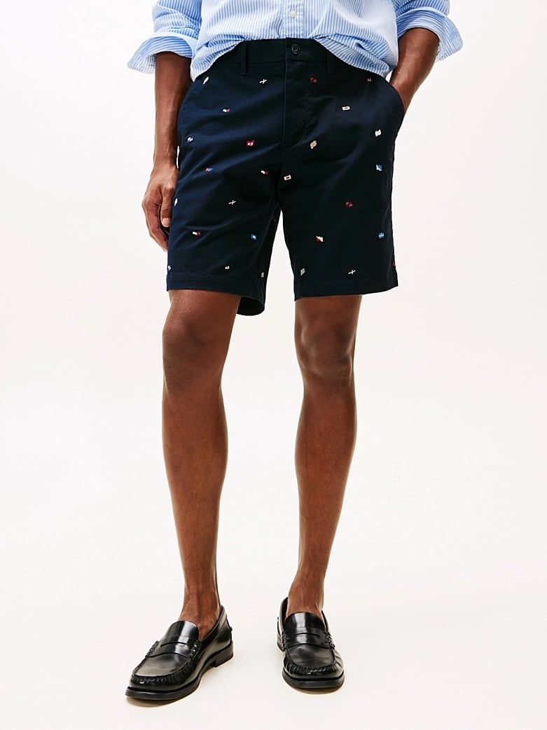 Tommy Hilfiger - Quần ngắn nam Brooklyn Flag Embroidery Slim Chino Shorts