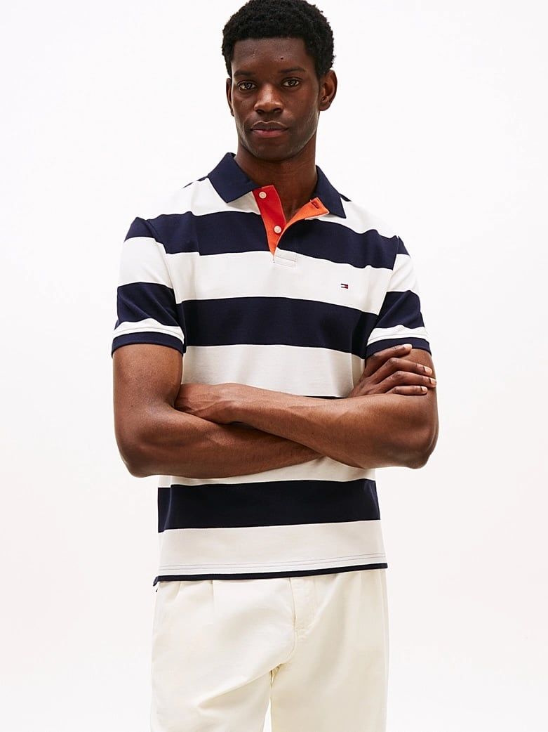 Tommy Hilfiger - Áo polo tay ngắn nam Classic Fit Colour-Blocked Polo Shirt