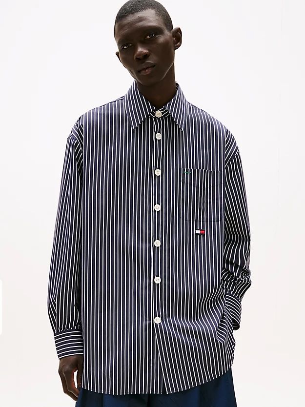 Tommy Hilfiger - Áo sơ mi tay dài nam The Runway Collection Oversized Stripe Shirt