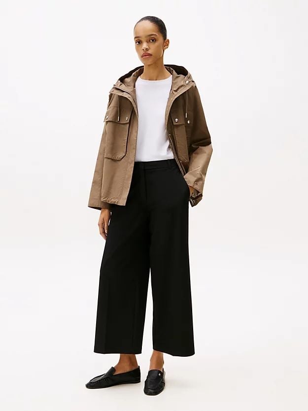 Tommy Hilfiger - Quần tây dài nữ Anti-Wrinkle Wide Leg Cropped Trousers