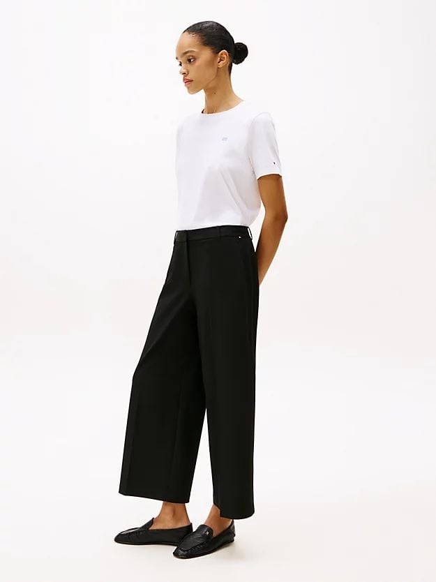 Tommy Hilfiger - Quần tây dài nữ Anti-Wrinkle Wide Leg Cropped Trousers