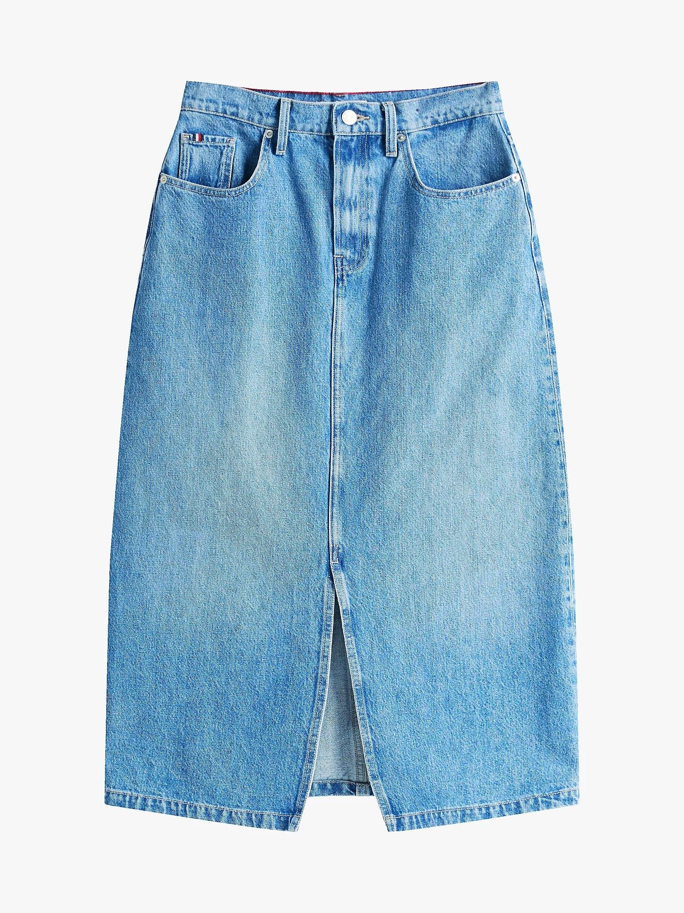 Tommy Hilfiger - Váy jean nữ High Rise Denim Midi Skirt