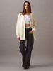 Calvin Klein - Áo khoác len tay dài nữ Monogram Roll Neck Jumper Cardigan