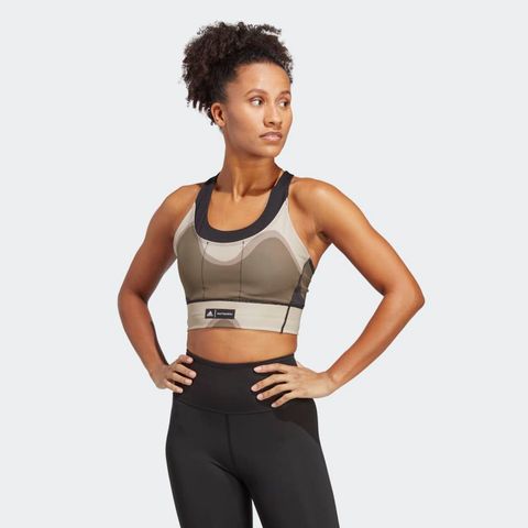 adidas - Áo ngực hỗ trợ vừa Nữ X Marimekko Running Pocket Bra