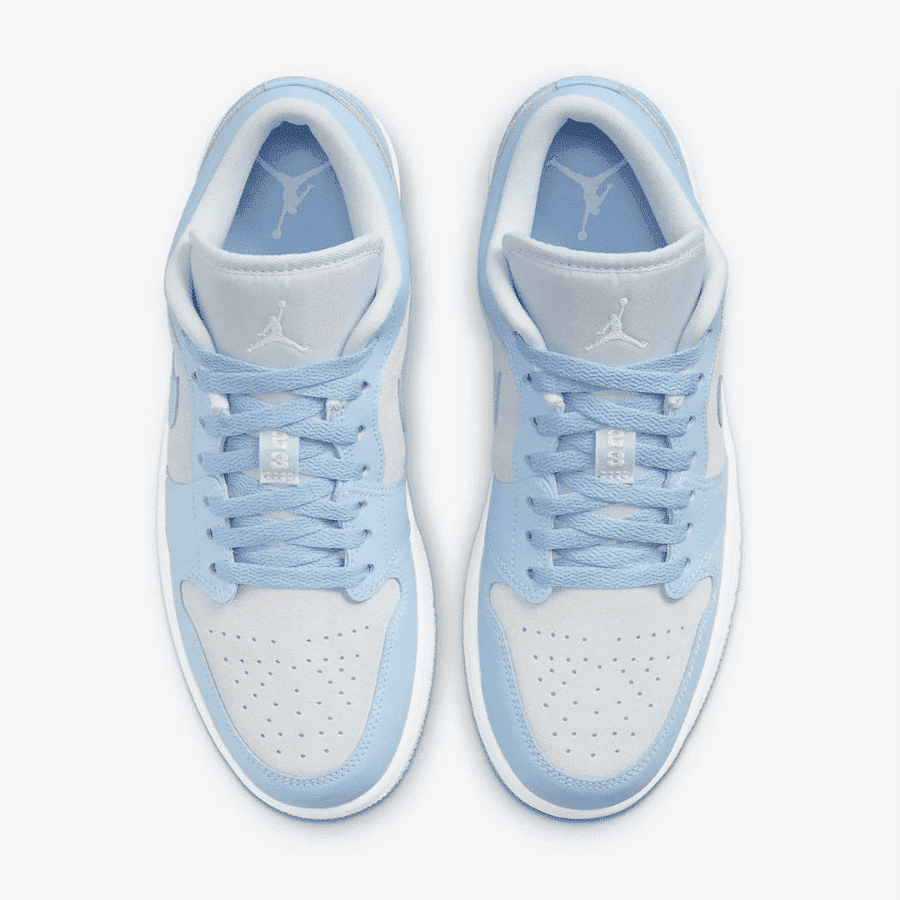 Nike - Giày thời trang thể thao Nữ Women's Air Jordan 1 Low Football Grey and Aluminum