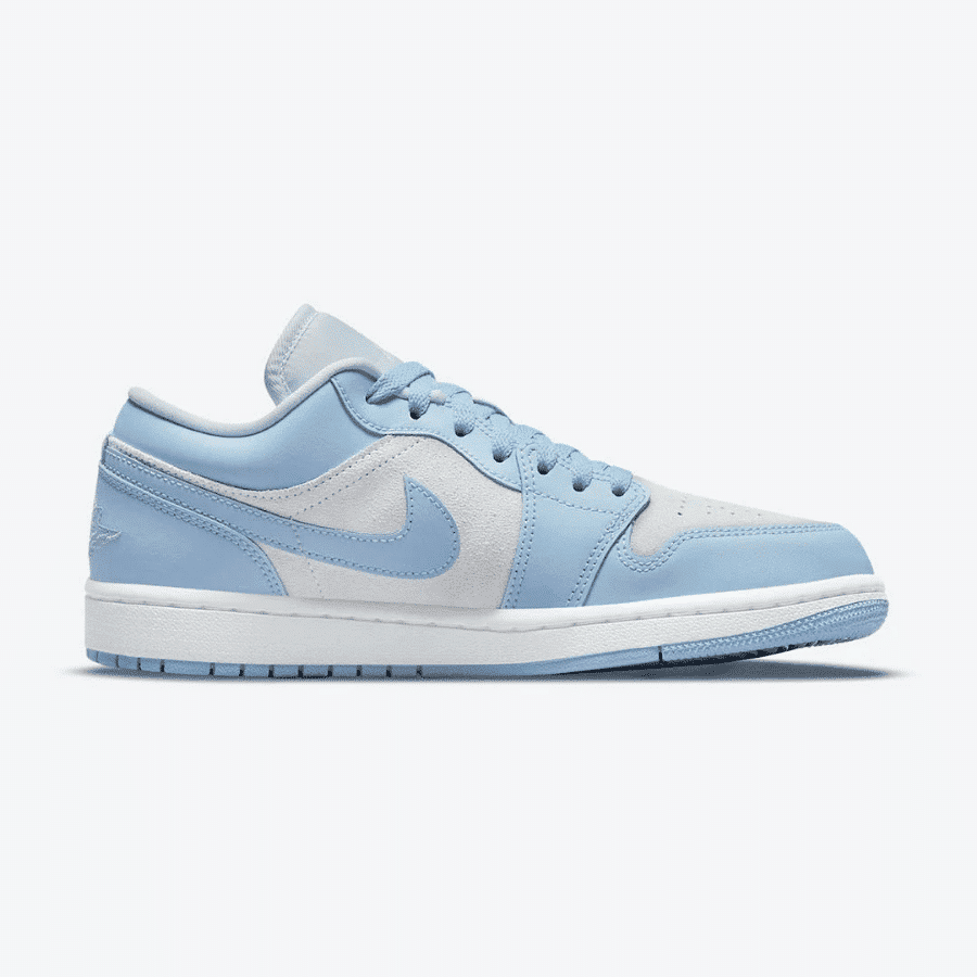 Nike - Giày thời trang thể thao Nữ Women's Air Jordan 1 Low Football Grey and Aluminum