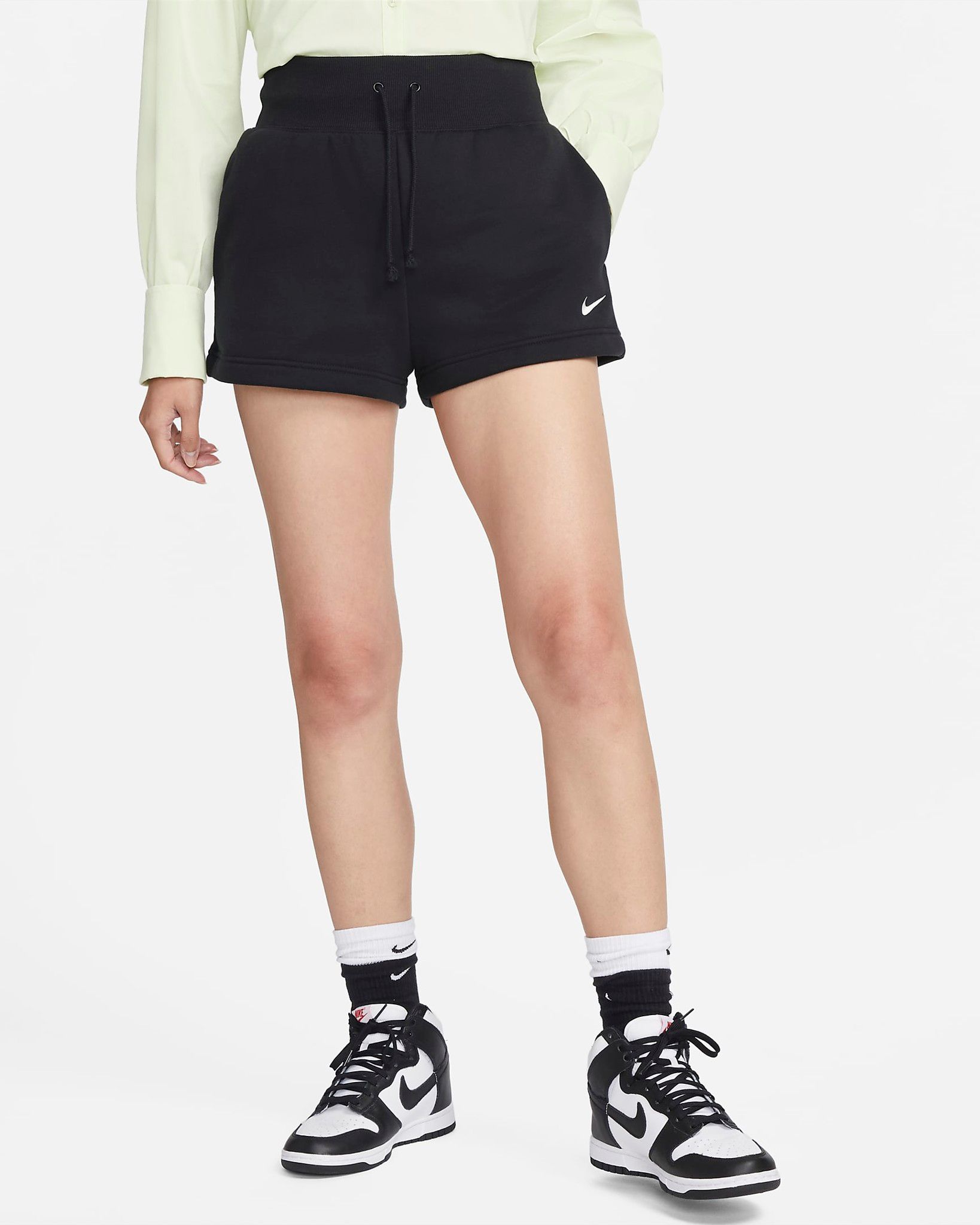 Nike - Quần ngắn thể thao Nữ Sportswear Phoenix Fleece Women's High-Waisted Shorts