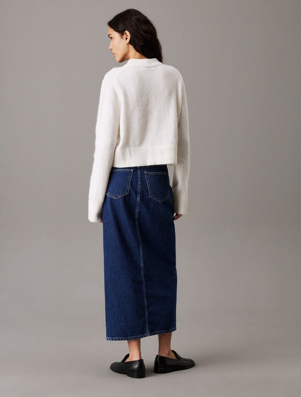 Calvin Klein - Áo khoác len CK nữ Fluffy Yarn Sweater Cardigan