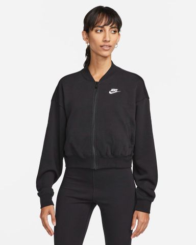 Nike - Áo tay dài thể thao Nữ Club Fleece Women's Oversized Cropped Full-Zip Jacket