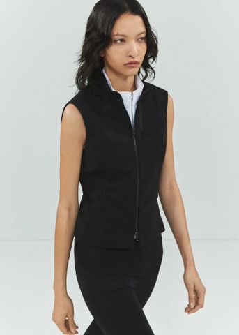 Mango - Áo gi lê nữ Zipper fitted vest